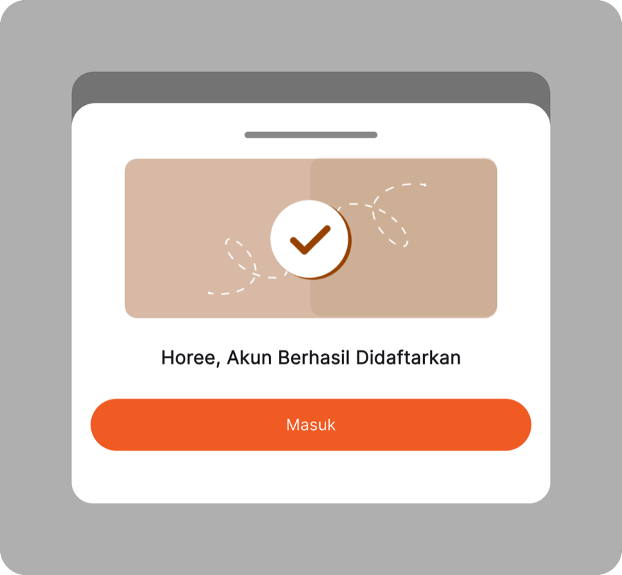 Akun berhasil dibuat